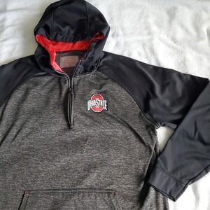 Ohio State Hoodie Mens XL 1/4 Zip Varsity Authentic Apparel Buckeyes Sweatshirt